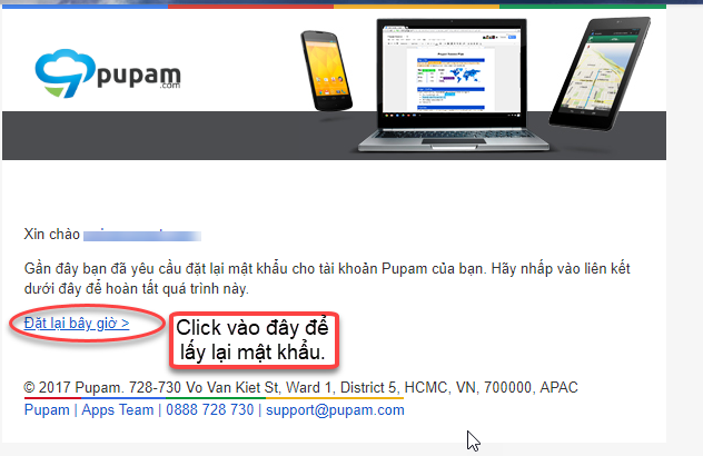 Hướng dẫn khôi phục mật khẩu tại Pupam
