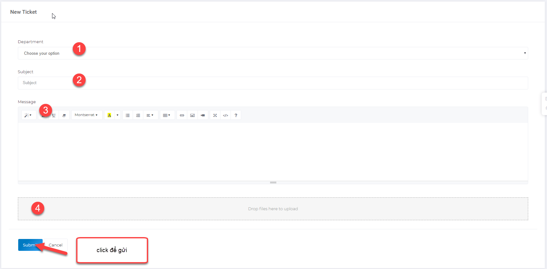 Hướng dẫn Tạo ticket hỗ trợ tại Pupam