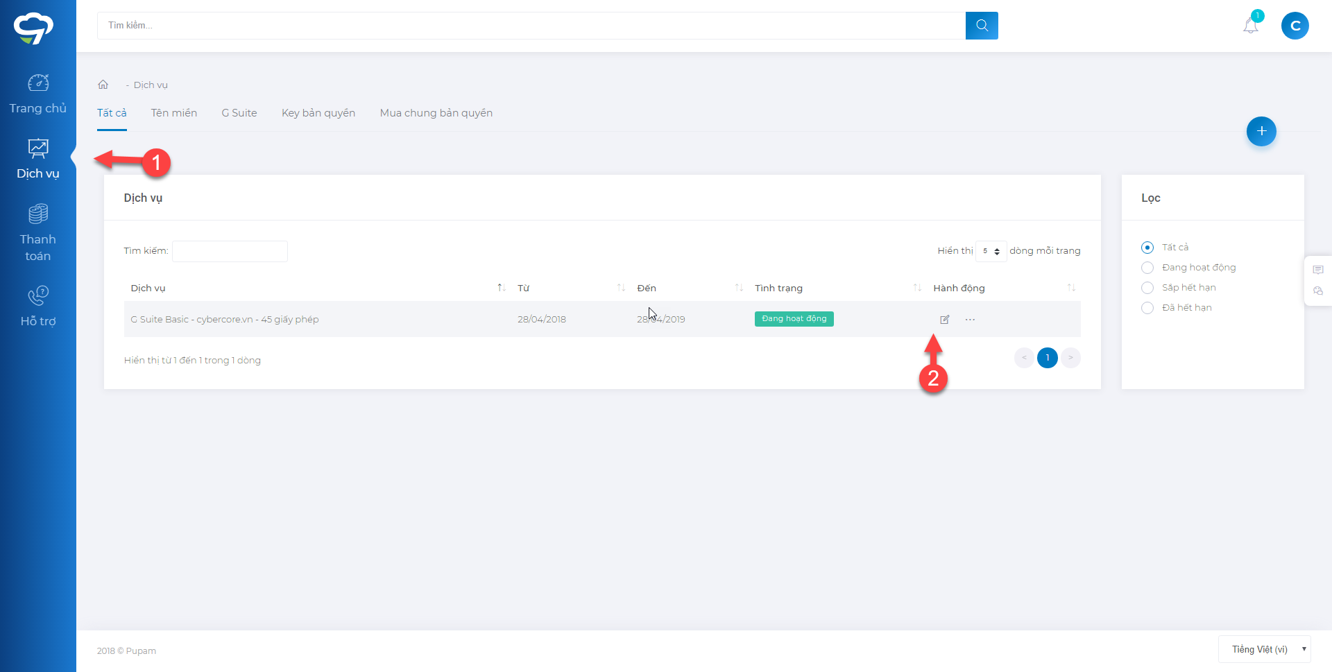 Hướng dẫn mua thêm giấy phép google drive